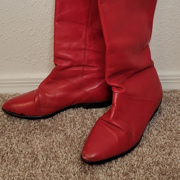 Vintage Red Boots - Picture 3 of 3
